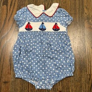 Jelly Beans summer smocked bubble onesie size 6-12M
